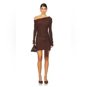 Camila Coelho Chocolate Long Sleeve Dress